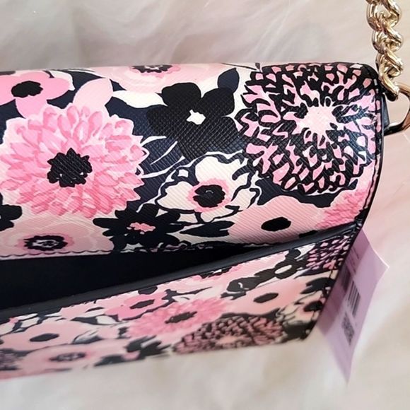 NWT KATE SPADE DAHLIA CROSSBODY FLORAL PINK MULTI GOLD CHAIN - Picture 12 of 13